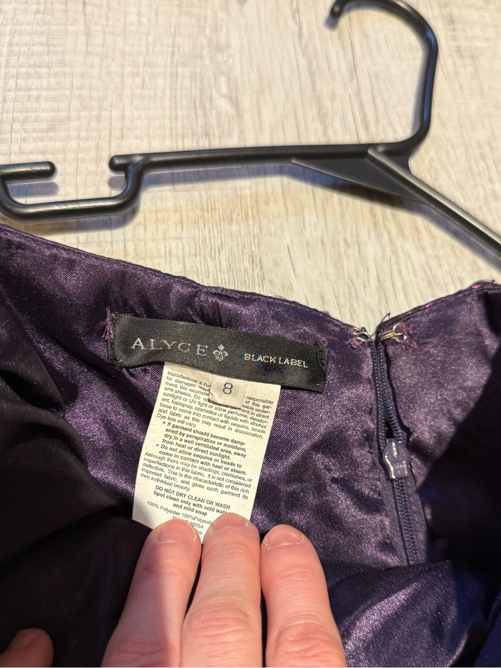 Women's Alyce Black Label Jewel Purple Cocktail Dress Size 8 - Picture 3 of 6